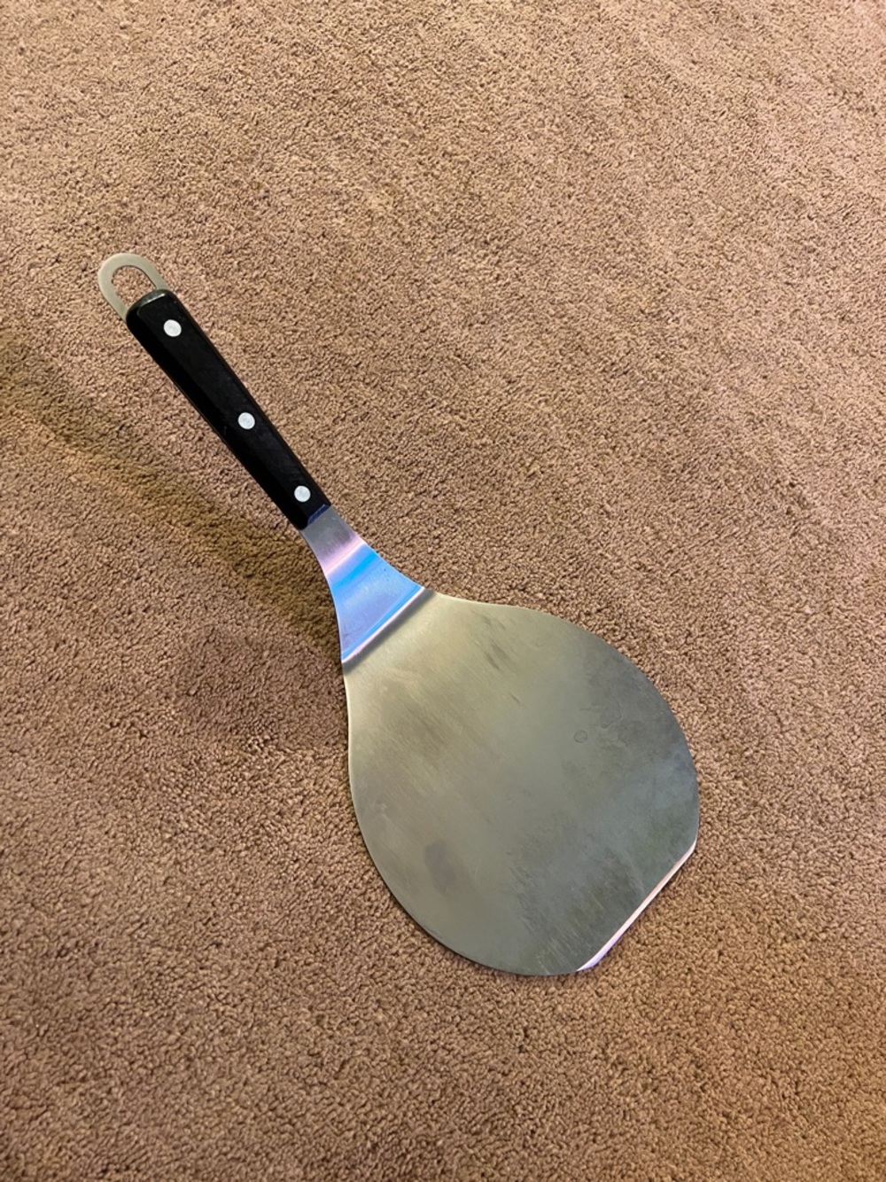 Metal Pizza Peel with Black Riveted Handle